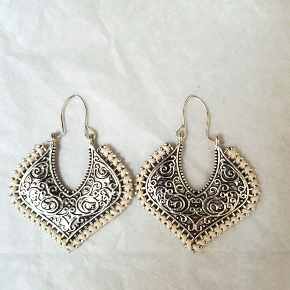 Boho hoop earrings